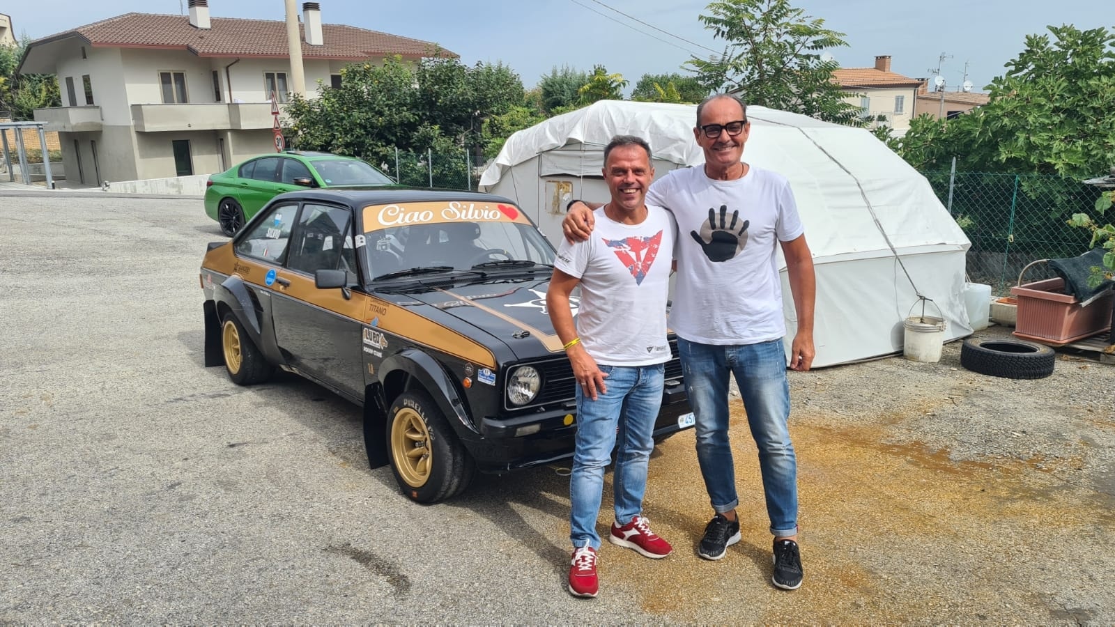 Giuliano Calzolari  e Loris Capirossi insieme al Rallylegend
